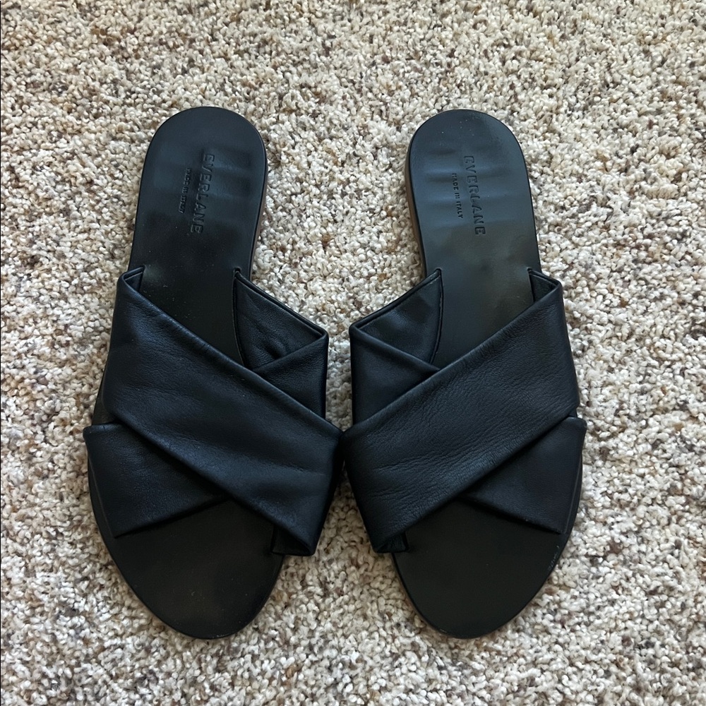Everlane Black Leather Sandals